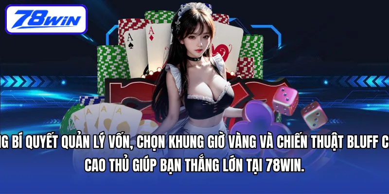 Những bí quyết quản lý vốn, chọn khung giờ vàng và chiến thuật bluff chuẩn cao thủ giúp bạn thắng lớn tại 78WIN.